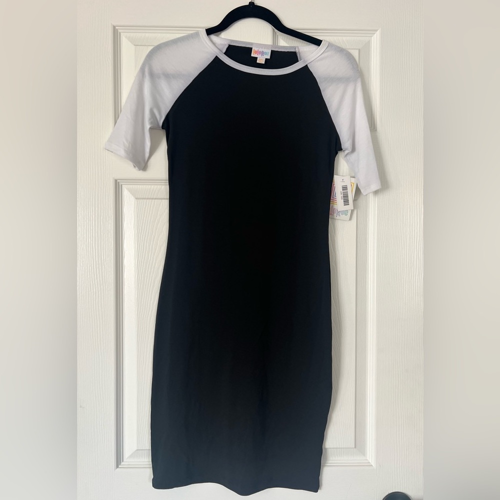 Black with White Sleeves Dress